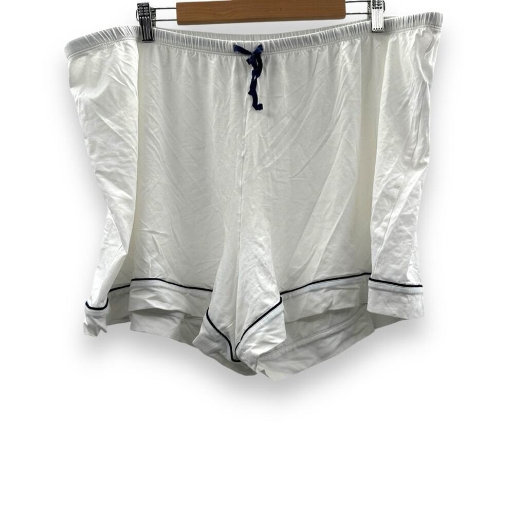 J.‎ Crew White & Navy Blue Pajama Pull-On Shorts Sz 3X